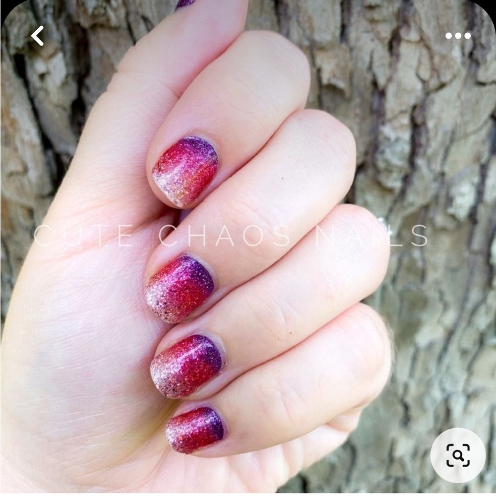 *Retired* Color Street: Nuclear Fuchsian | Pink Purple Gradient Glitter Sparkle